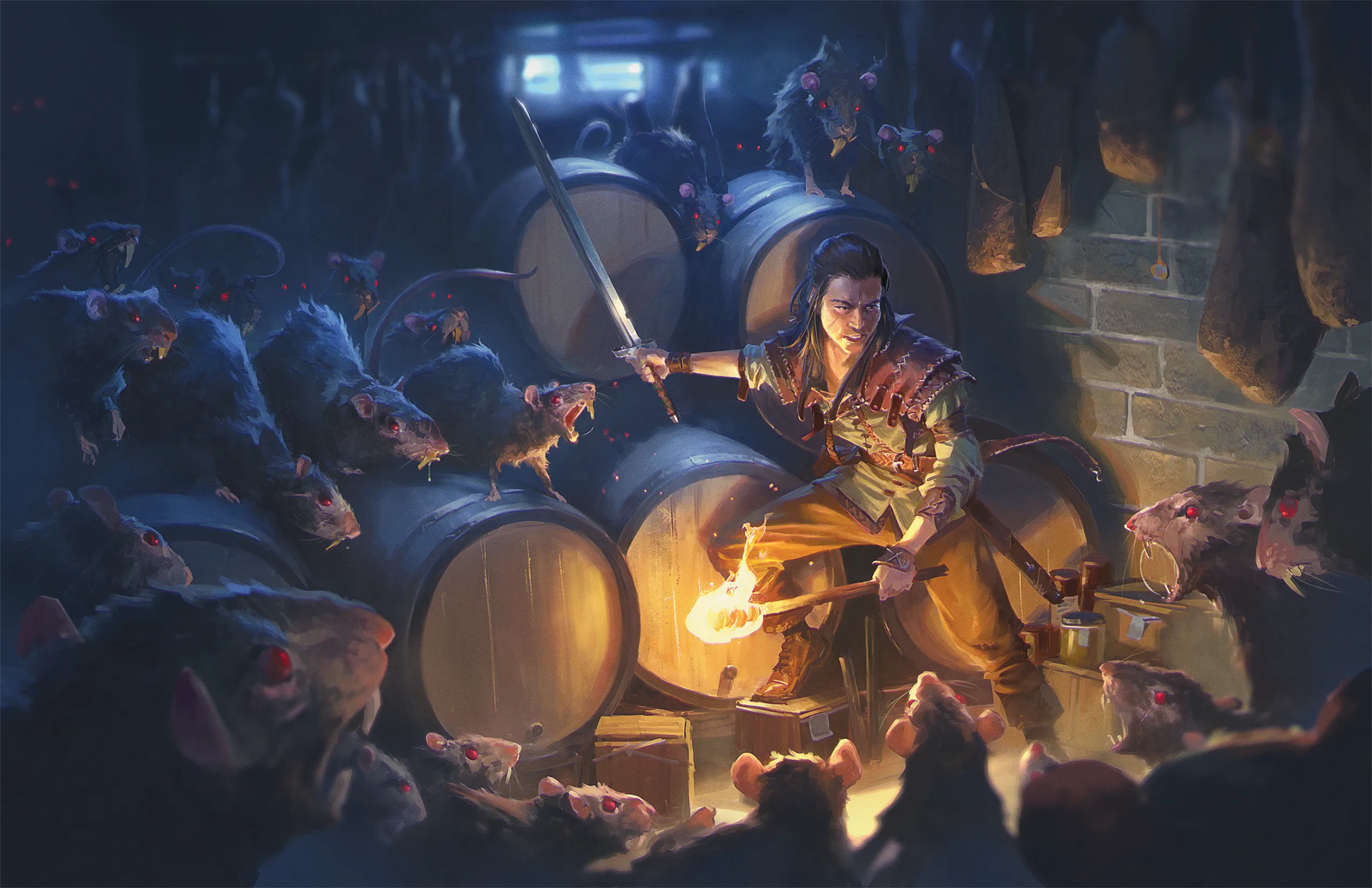 An adventurer underestimates the extent of a tavern's giant rat infestation An adventurer underestimat...