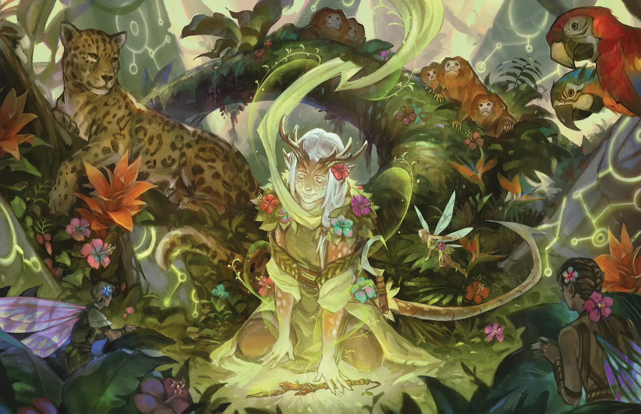 A Druid channels the power...